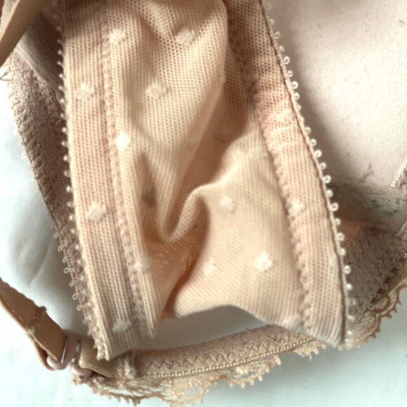 Victoria’s Secret Lace Push-Up Bra 36C Blush Pink Padded Back Closure - Picture 9 of 10